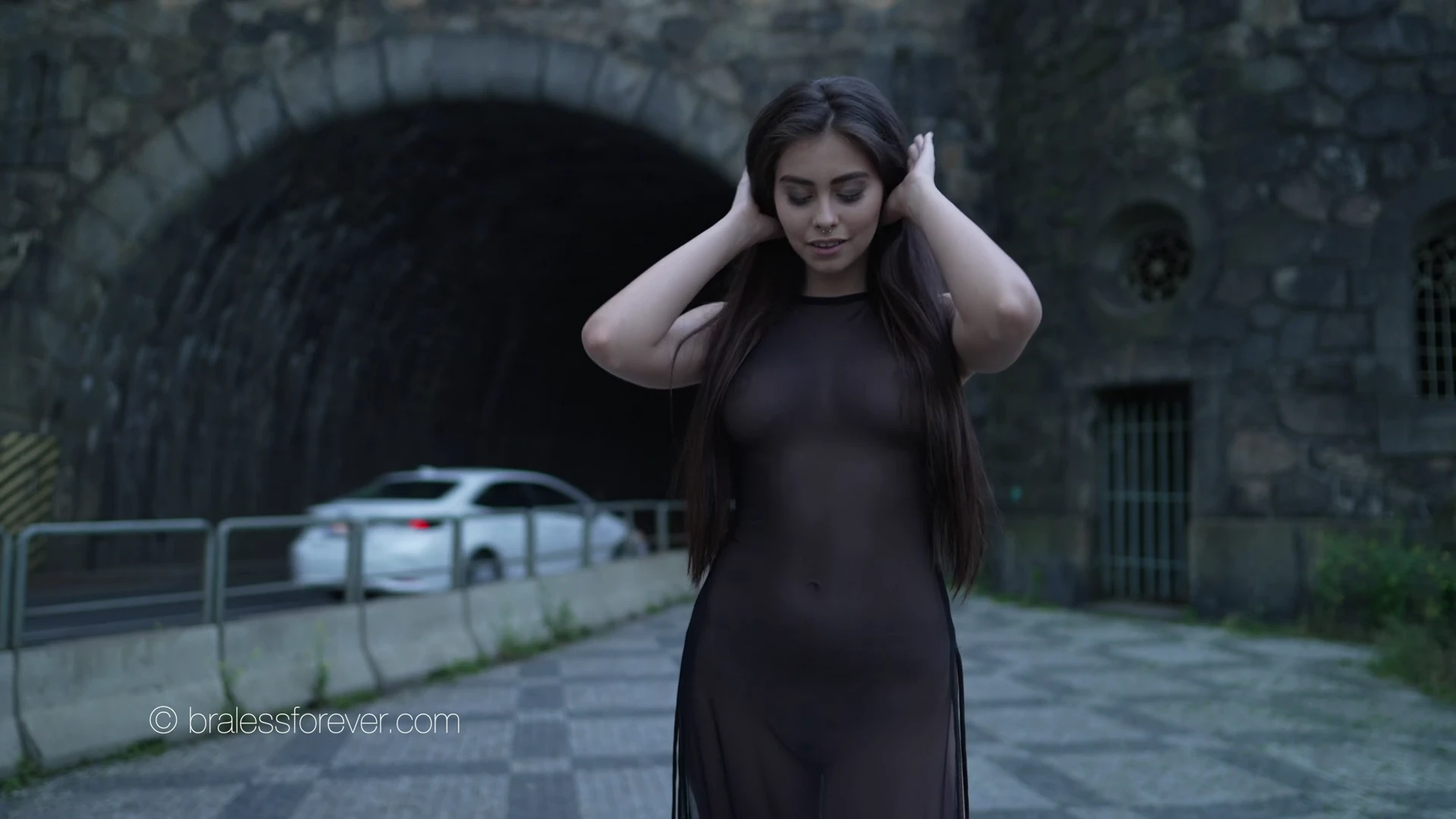 Alissa in her Black Sheer Dress. Full Vid dropped today.. come watch!