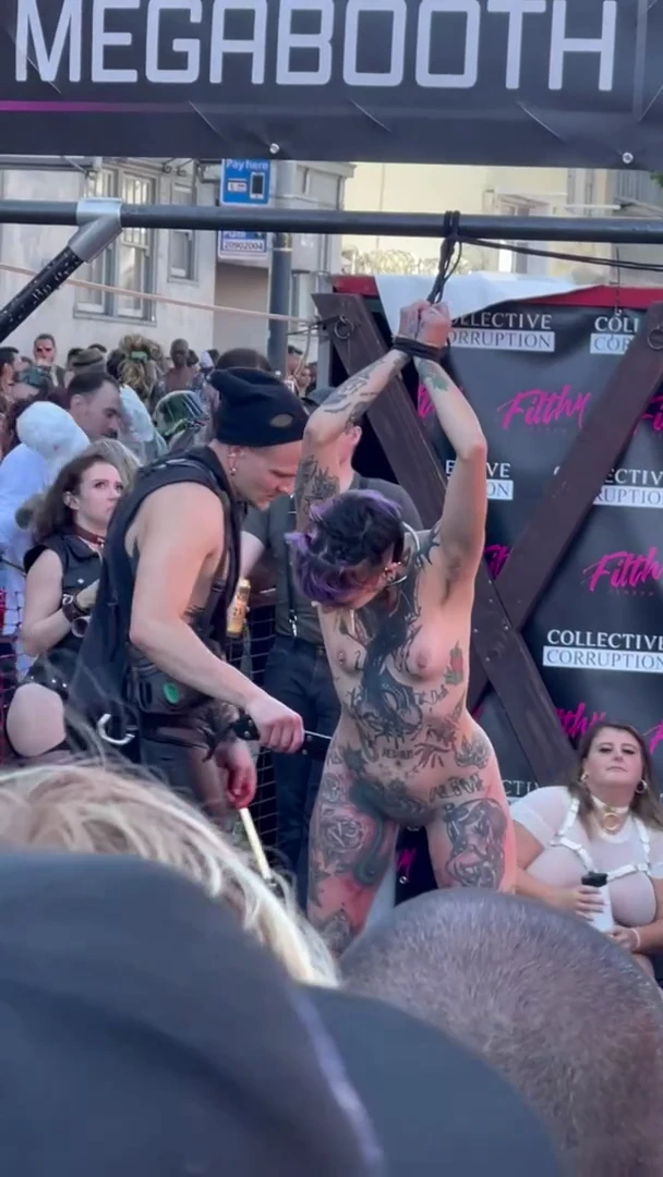 Nude inked performer punished at Folsom Street Fair 2022
