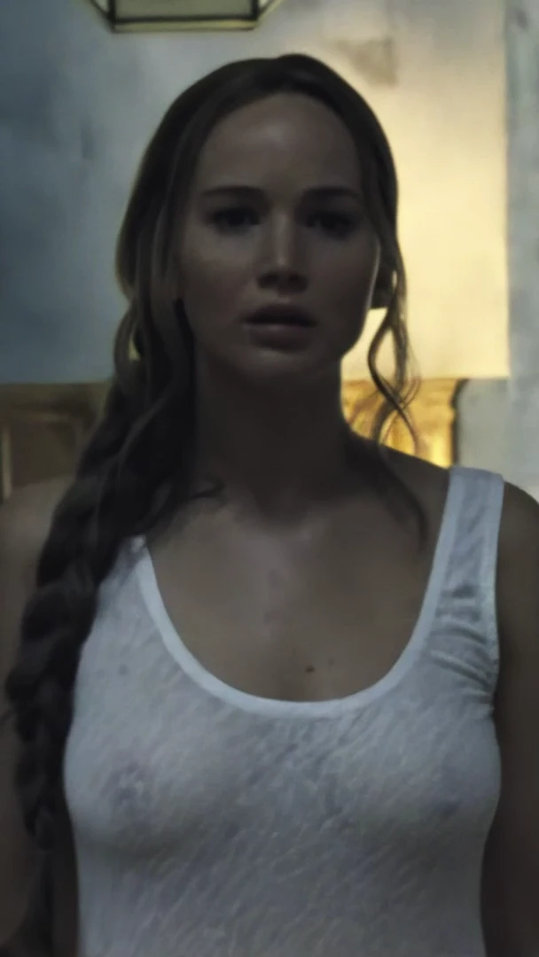 Jennifer Lawrence in Mother (Color corrected to make the dress more see through)