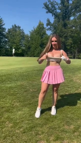 Titties out on the golf course ;)