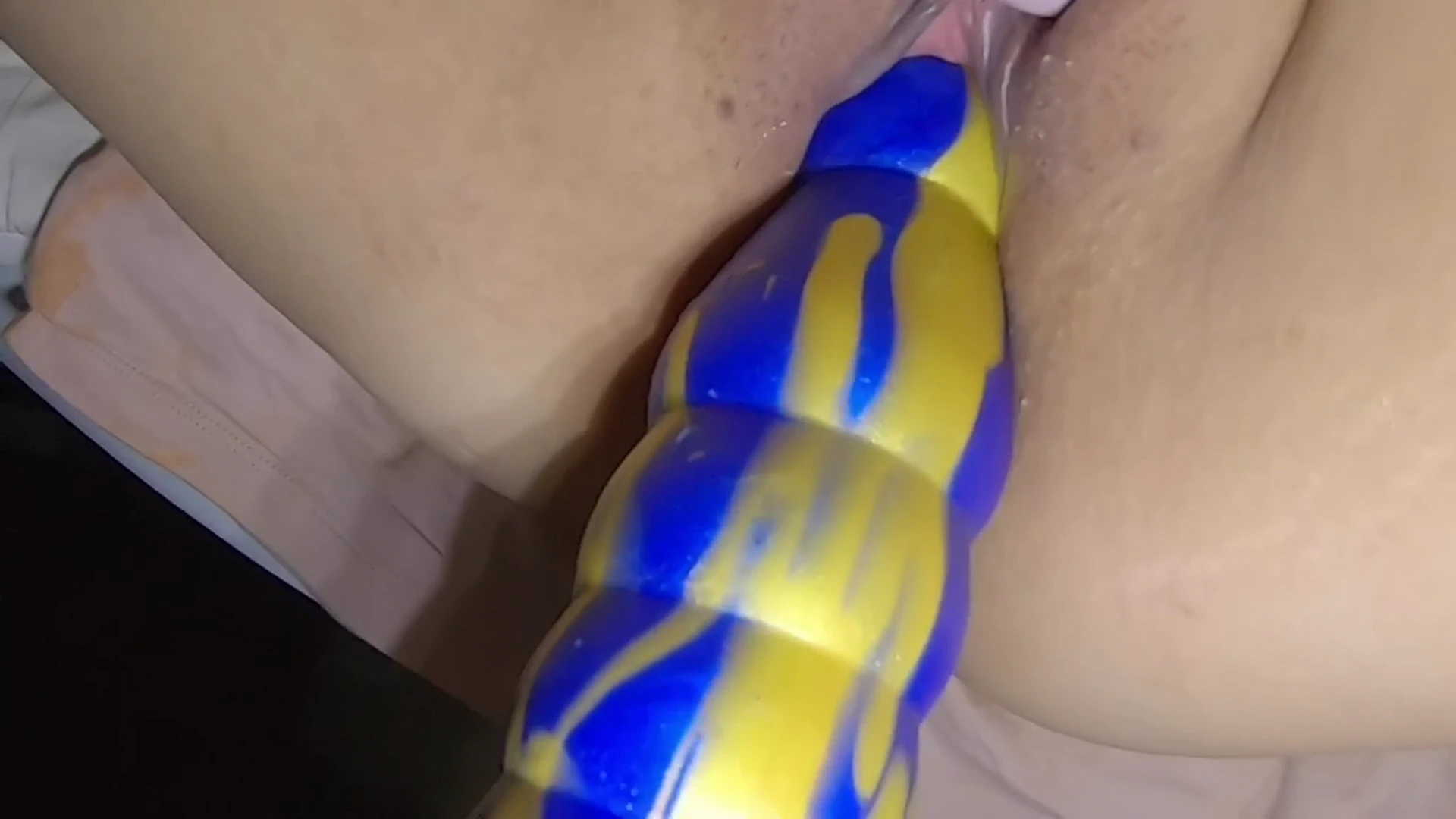 I used this dildo called The Rain Maker. My pussy was so wet and creamy at the end.