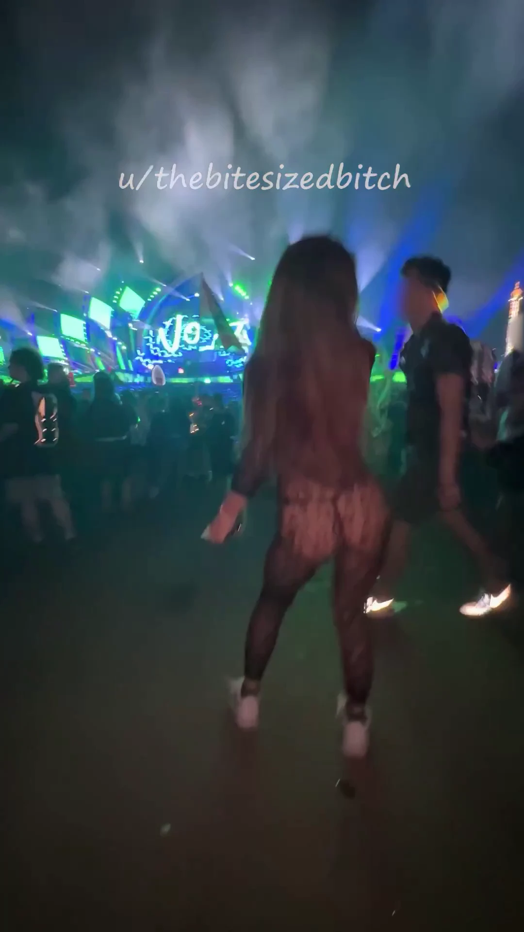 Lil asian goes wild at rave 😅